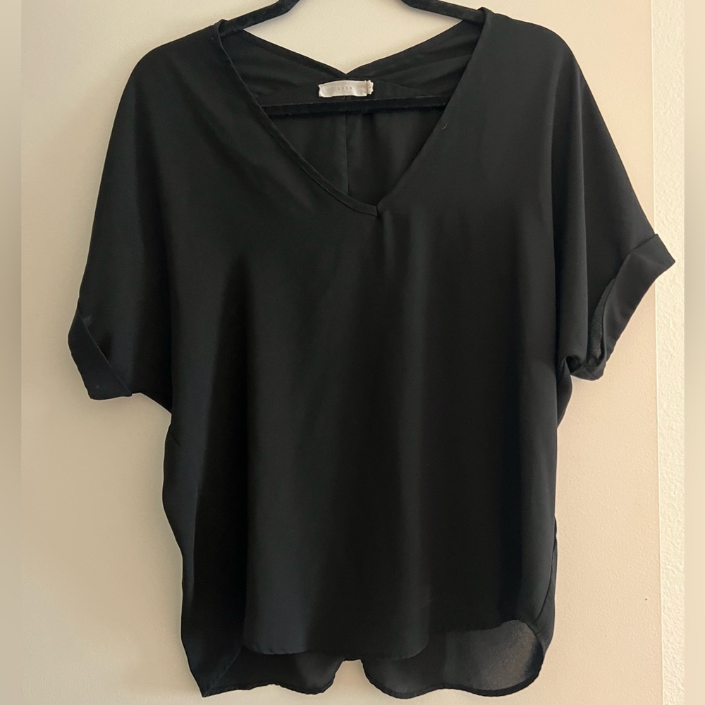 Black lush blouse size small